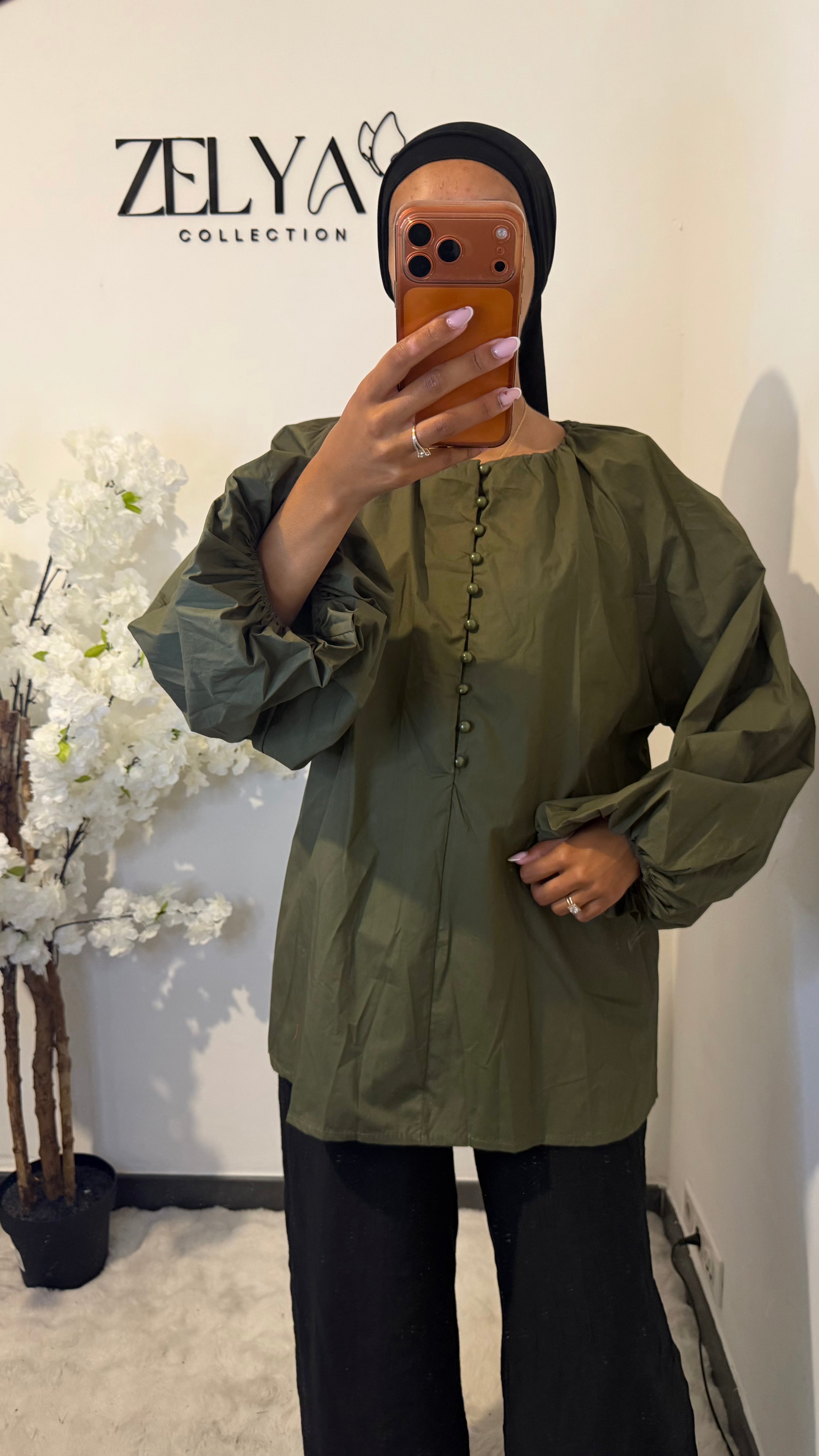 Blouse avec bouton