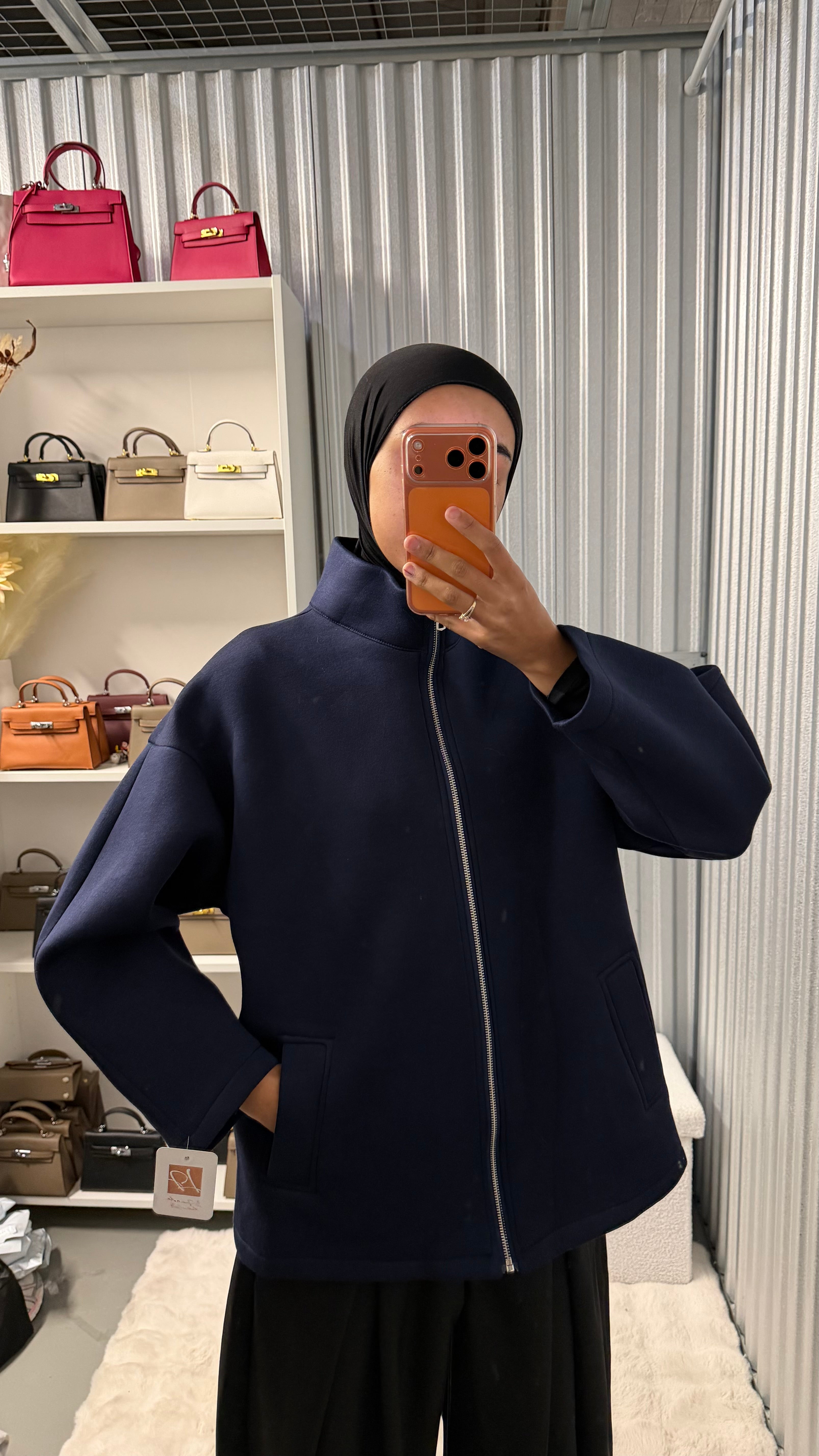 Veste matière neoprene