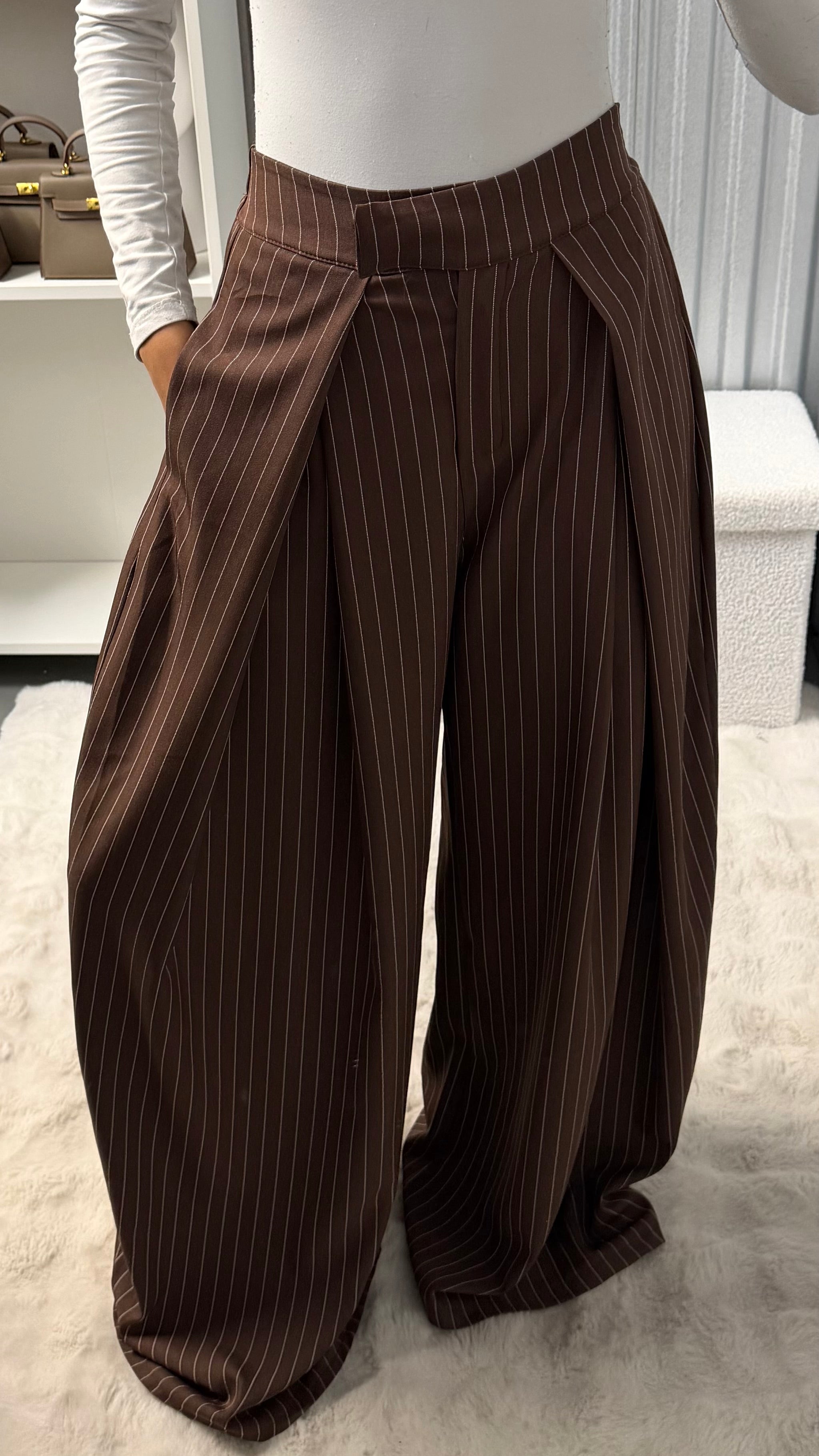 Pantalon inspi z rayé