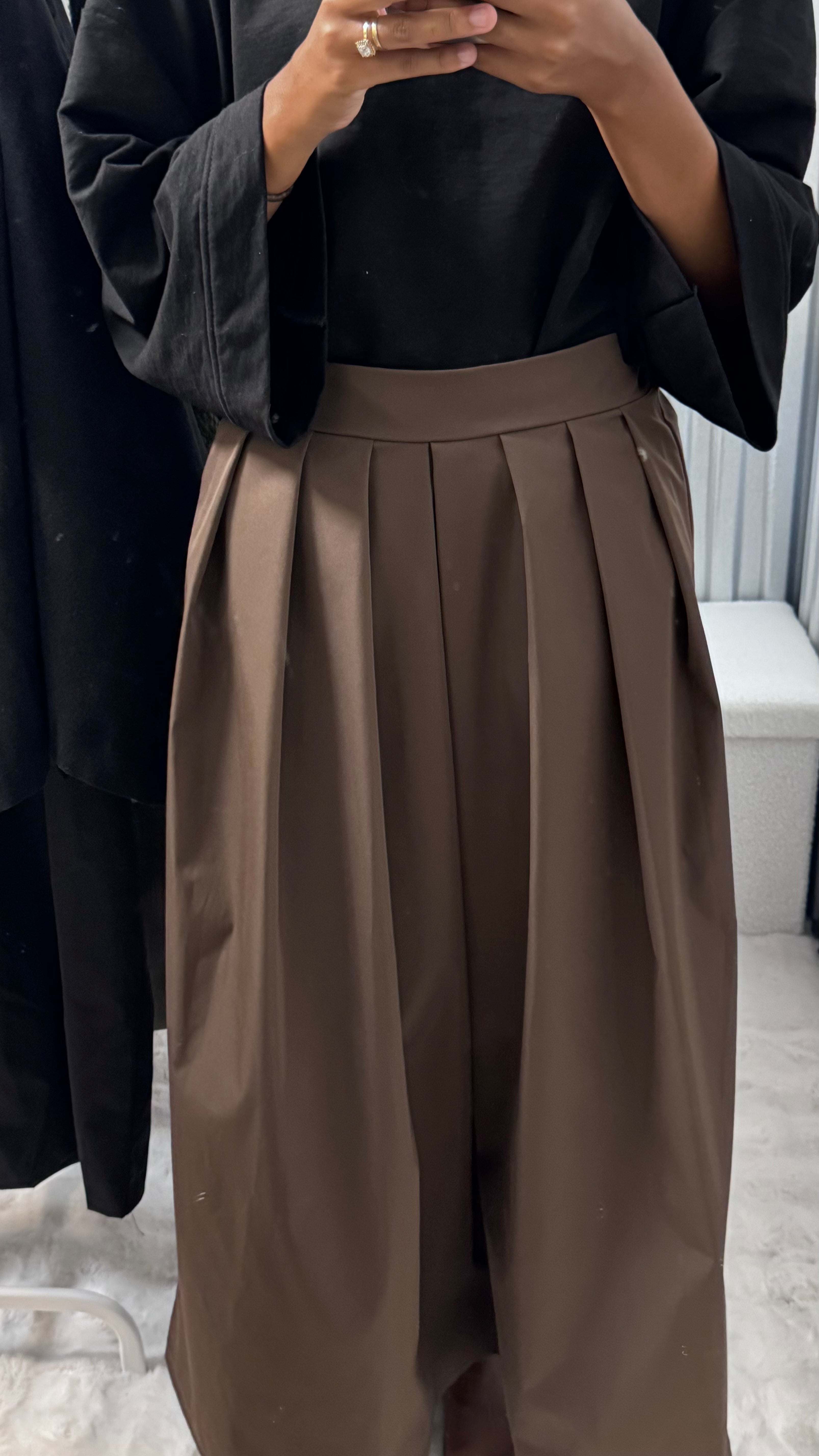 Jupe plissée en polyester