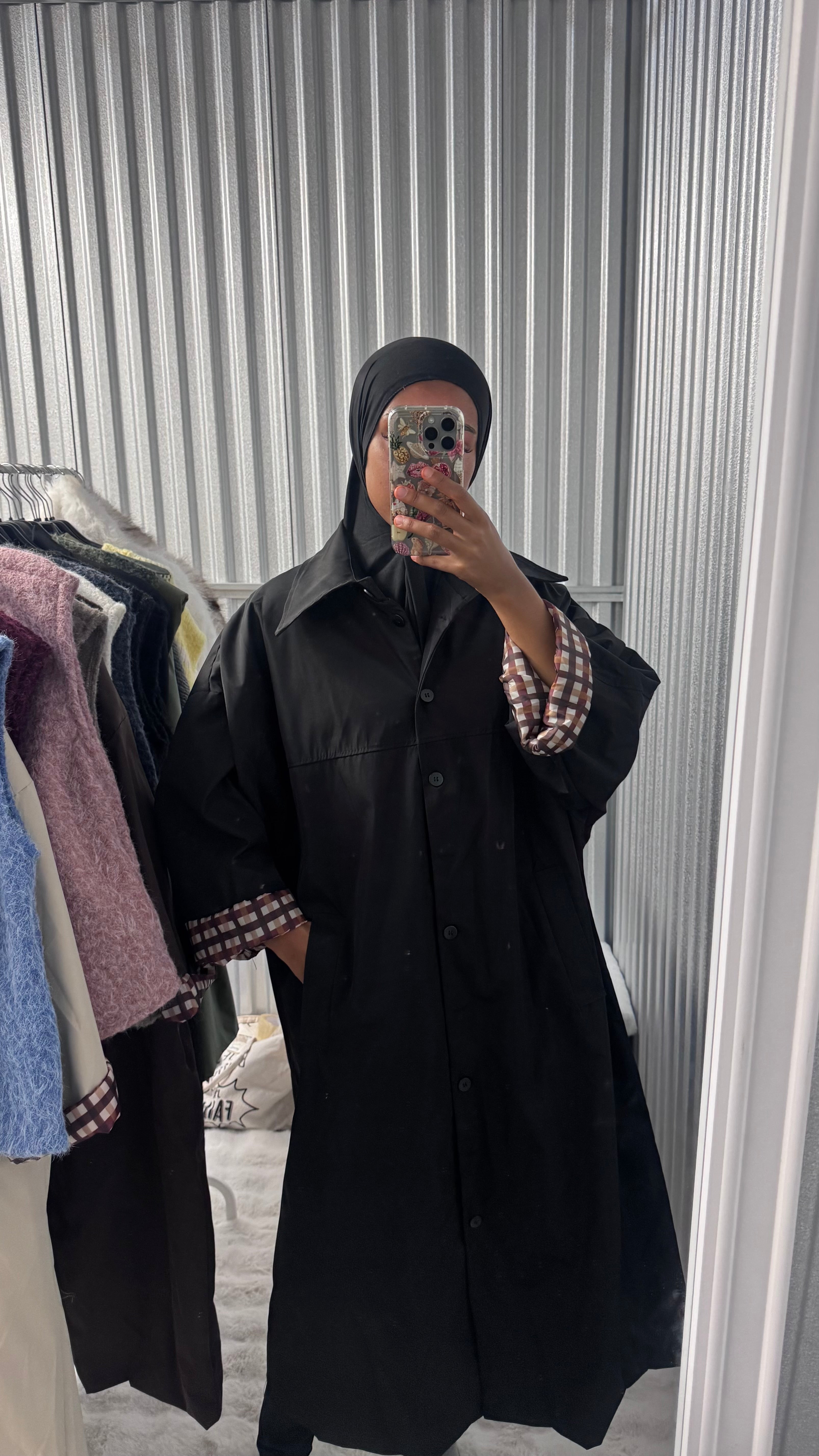 Veste manches carreaux