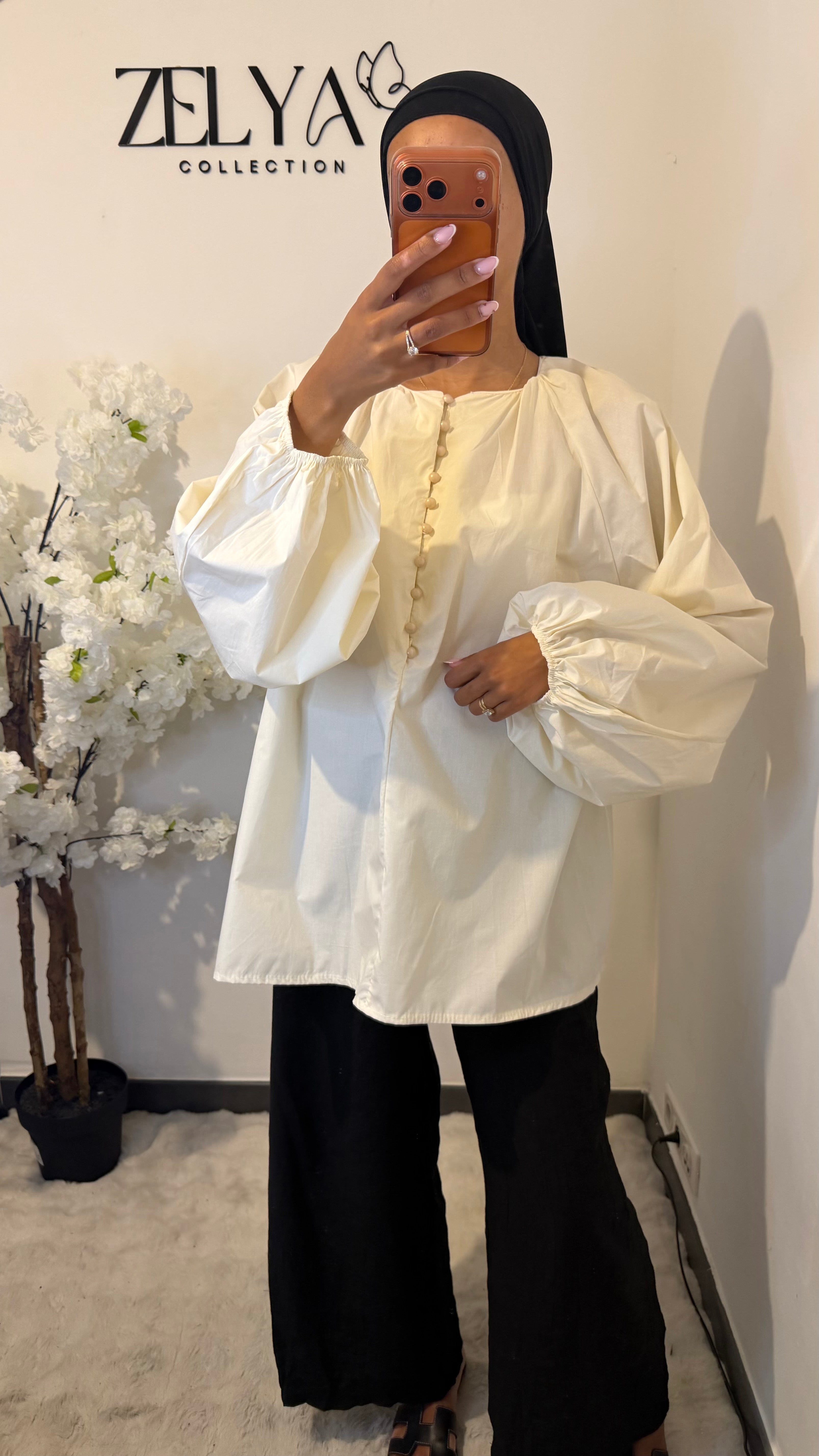 Blouse avec bouton