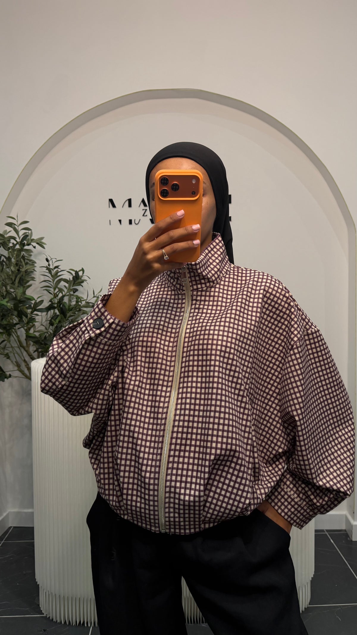Veste à carreaux