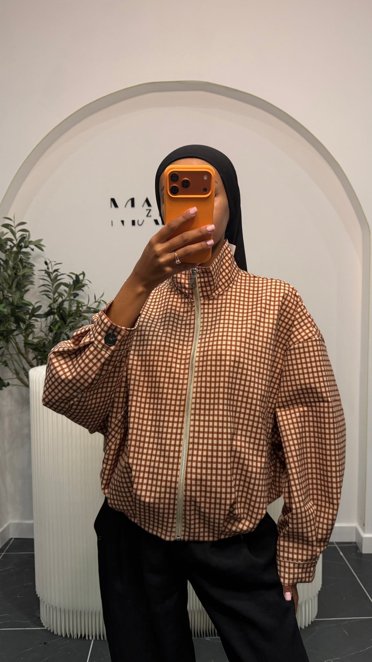 Veste à carreaux