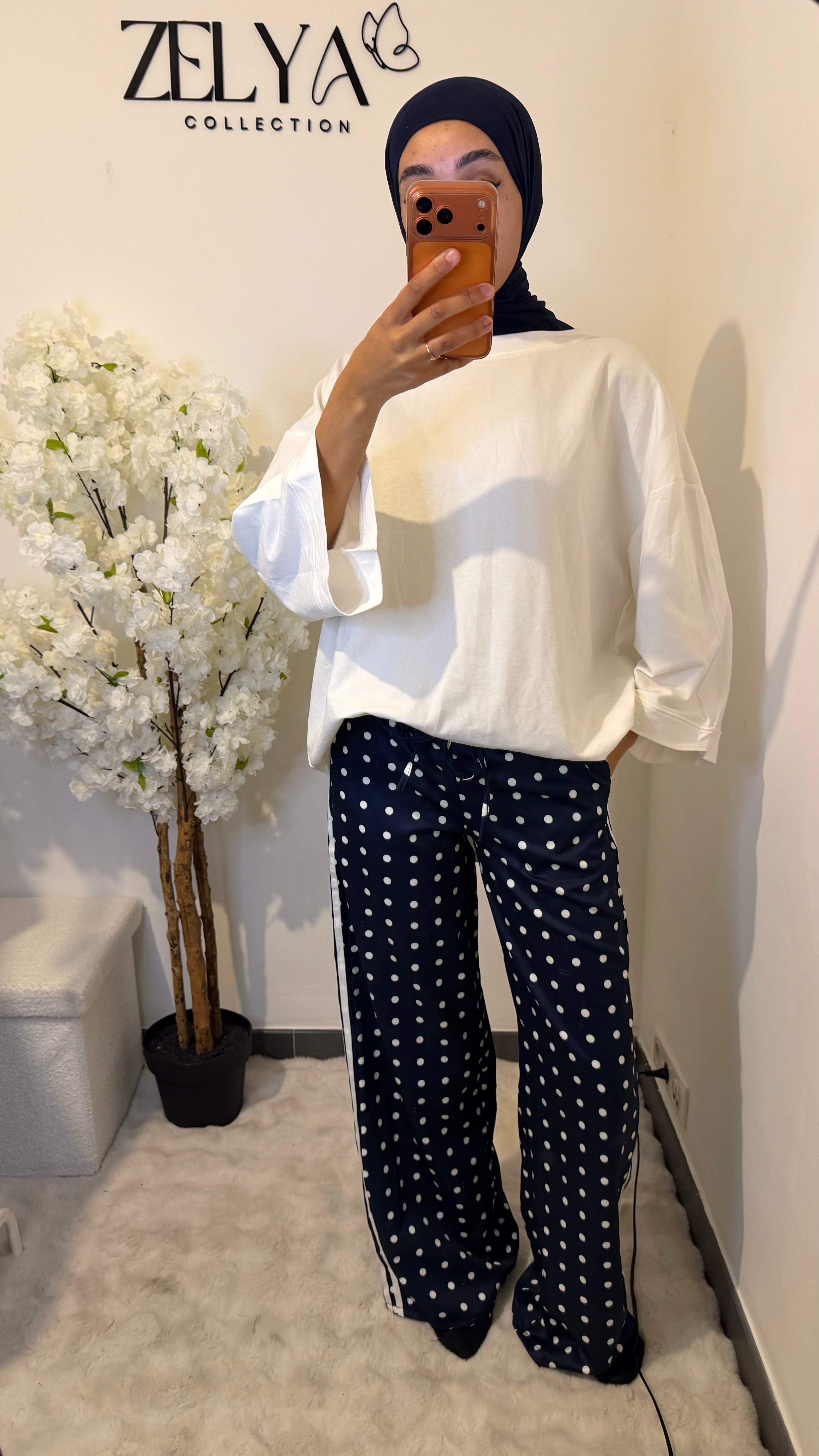 Pantalon à pois