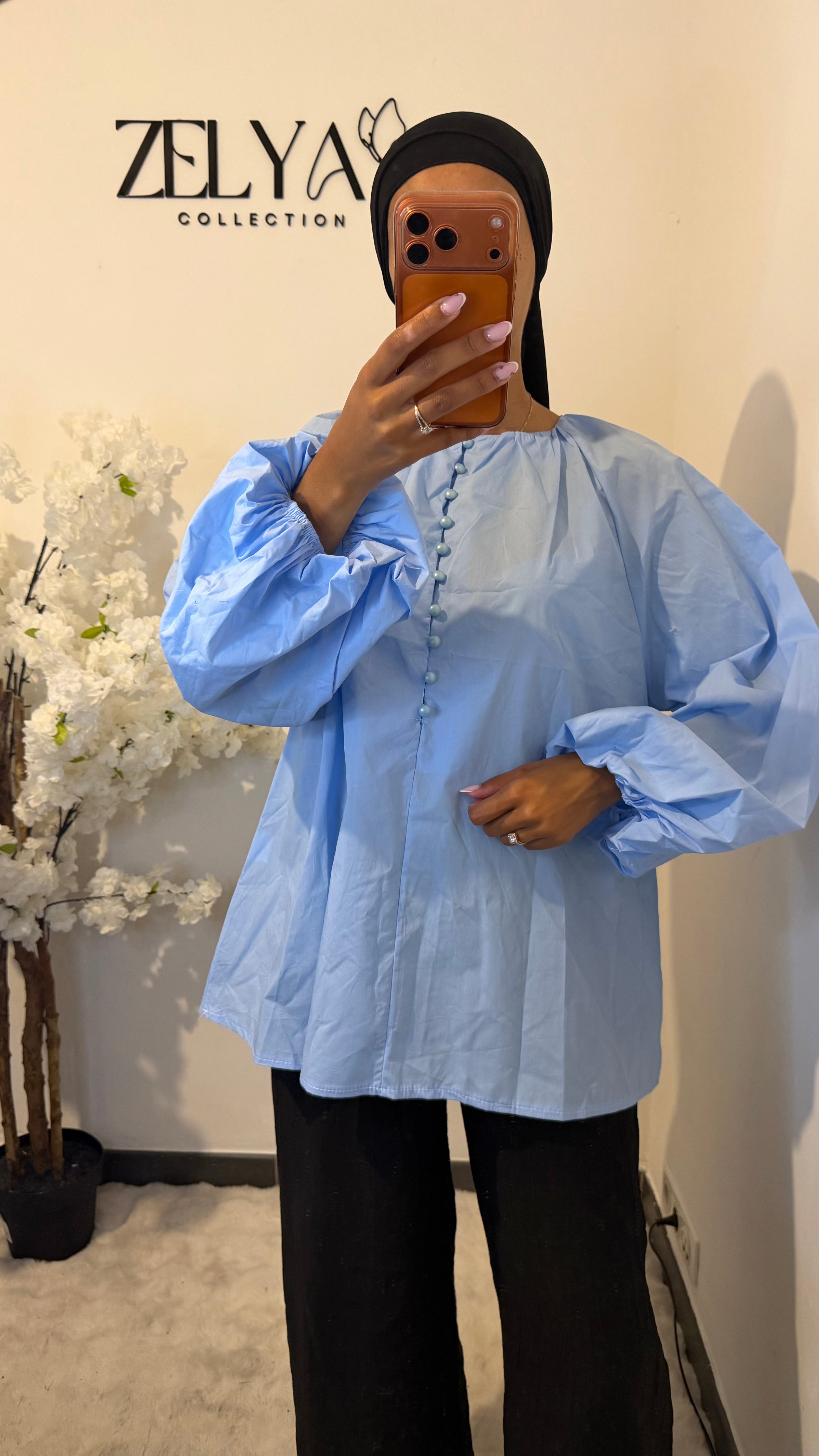 Blouse avec bouton