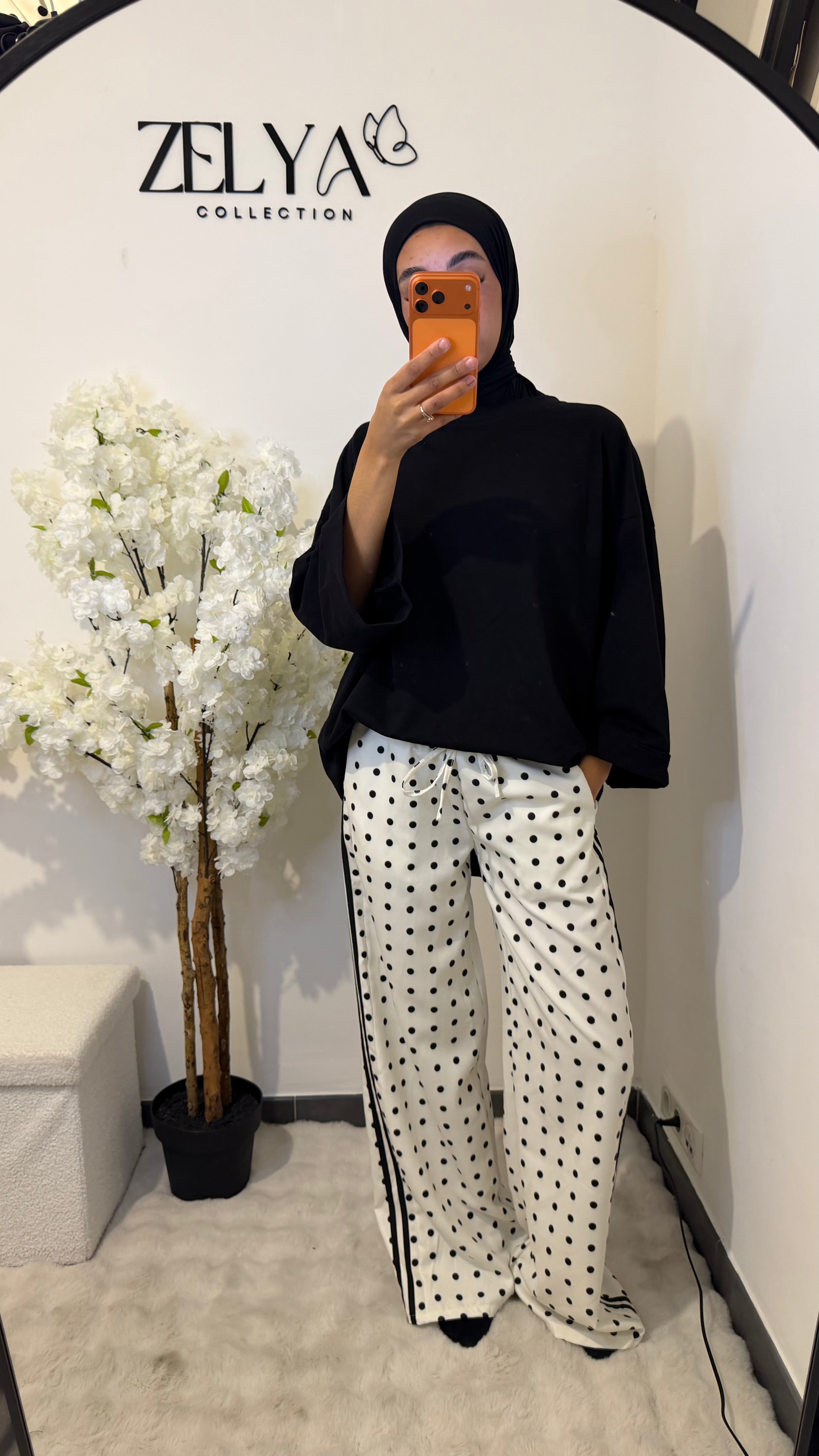 Pantalon à pois