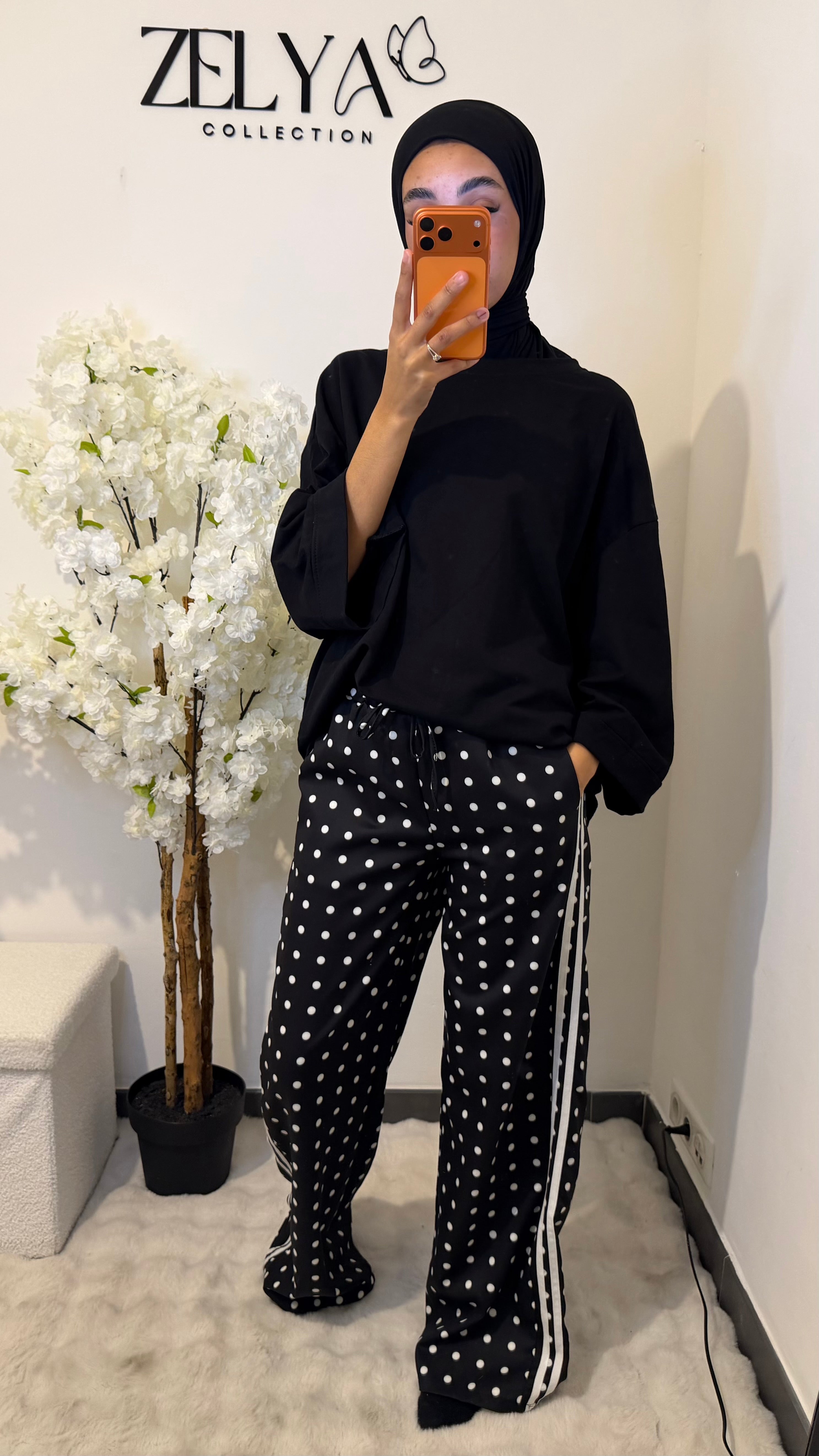 Pantalon à pois