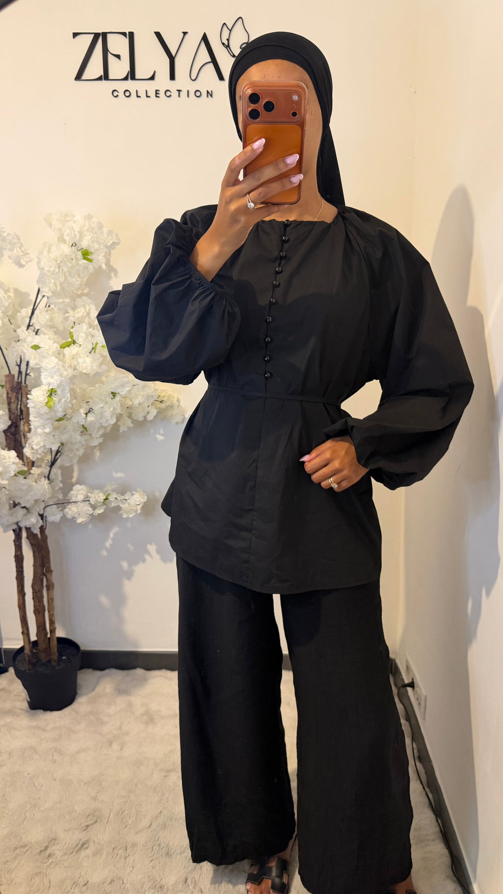 Blouse avec bouton