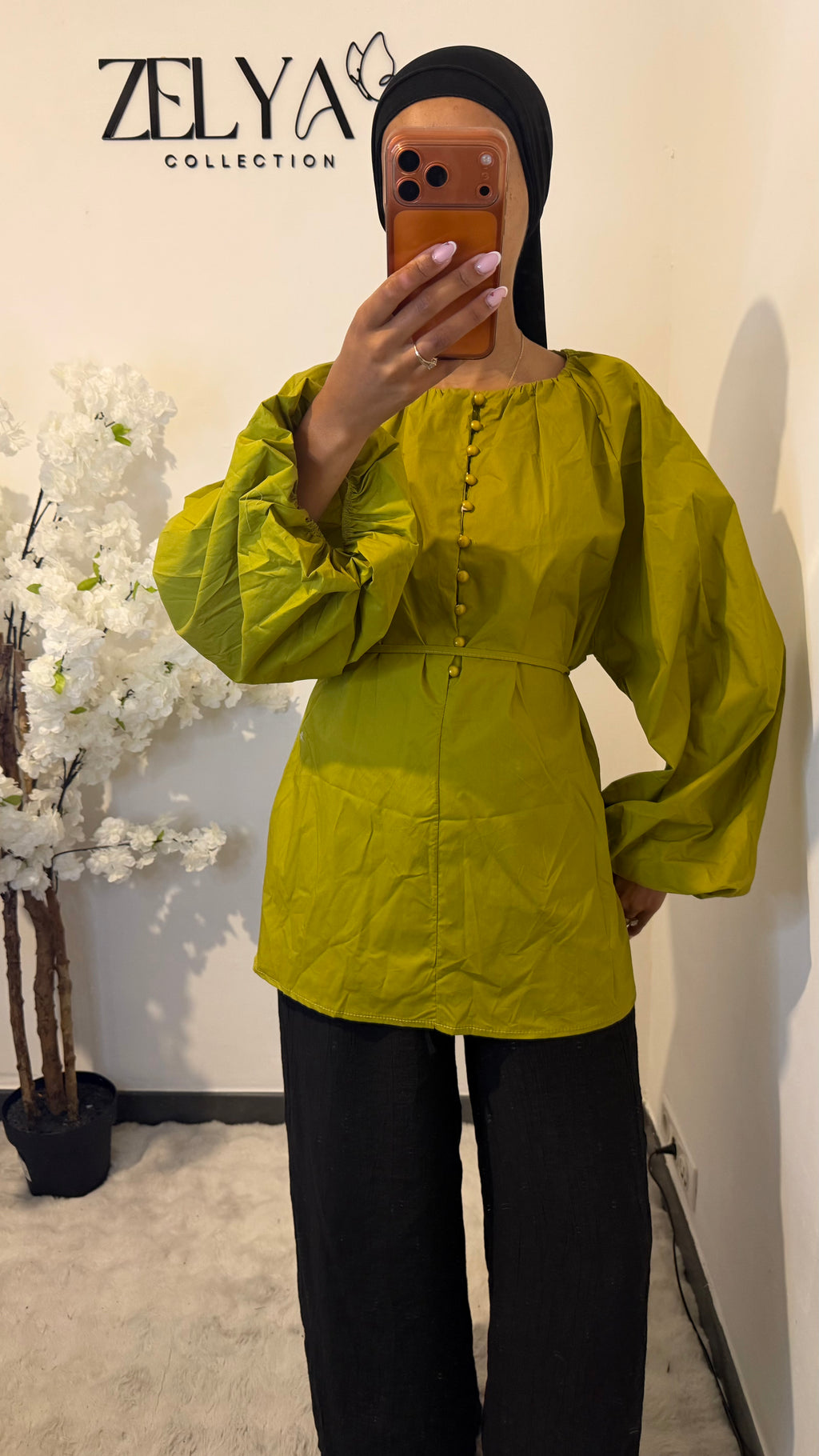 Blouse avec bouton