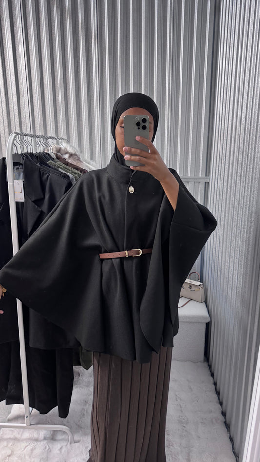 Veste cape ceinture