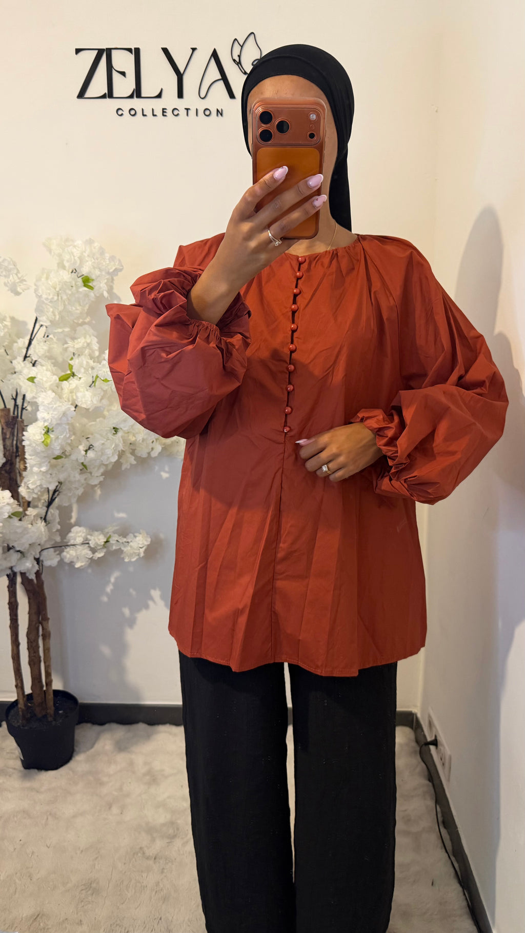 Blouse avec bouton