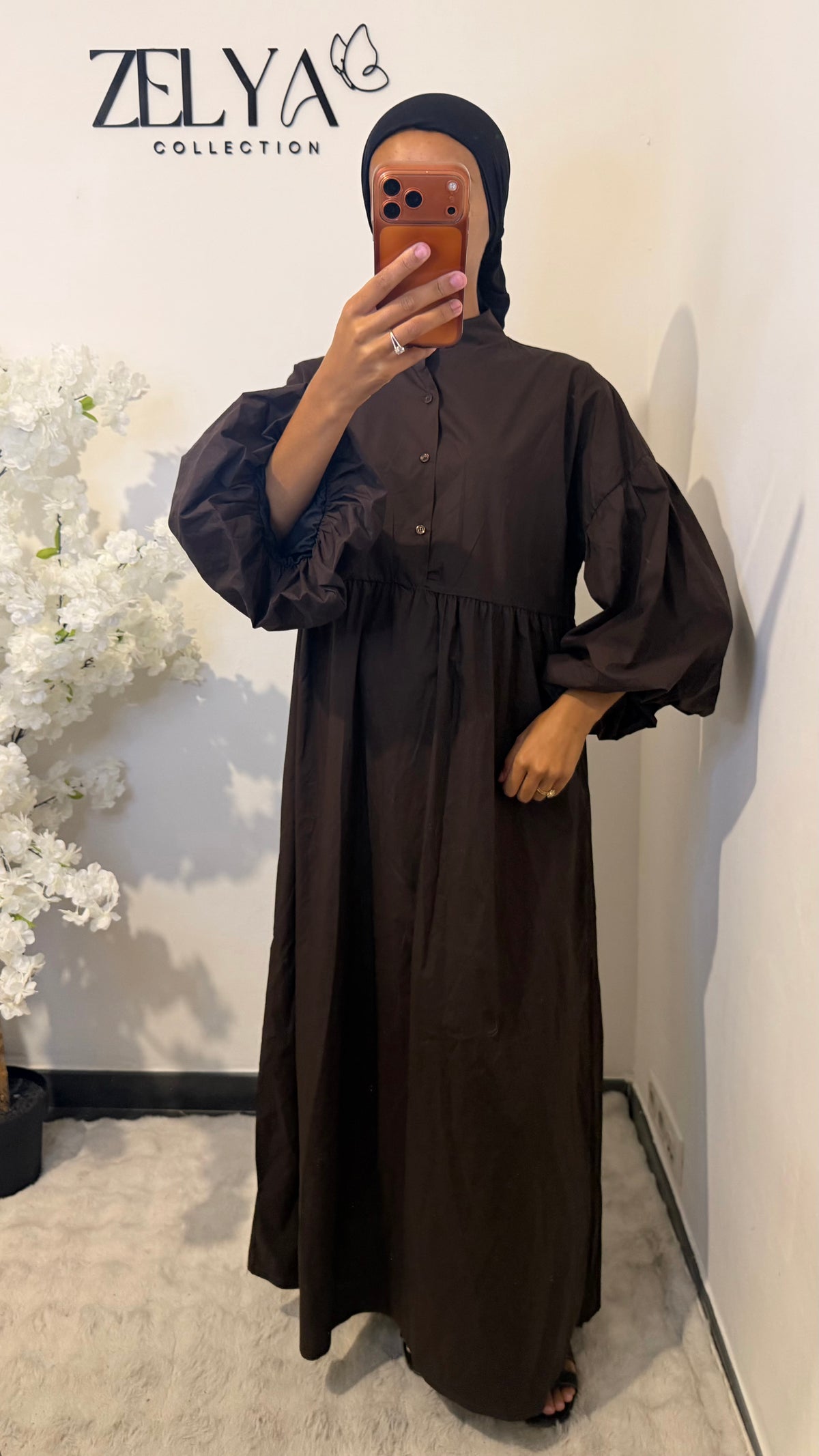 Robe manches bouffantes