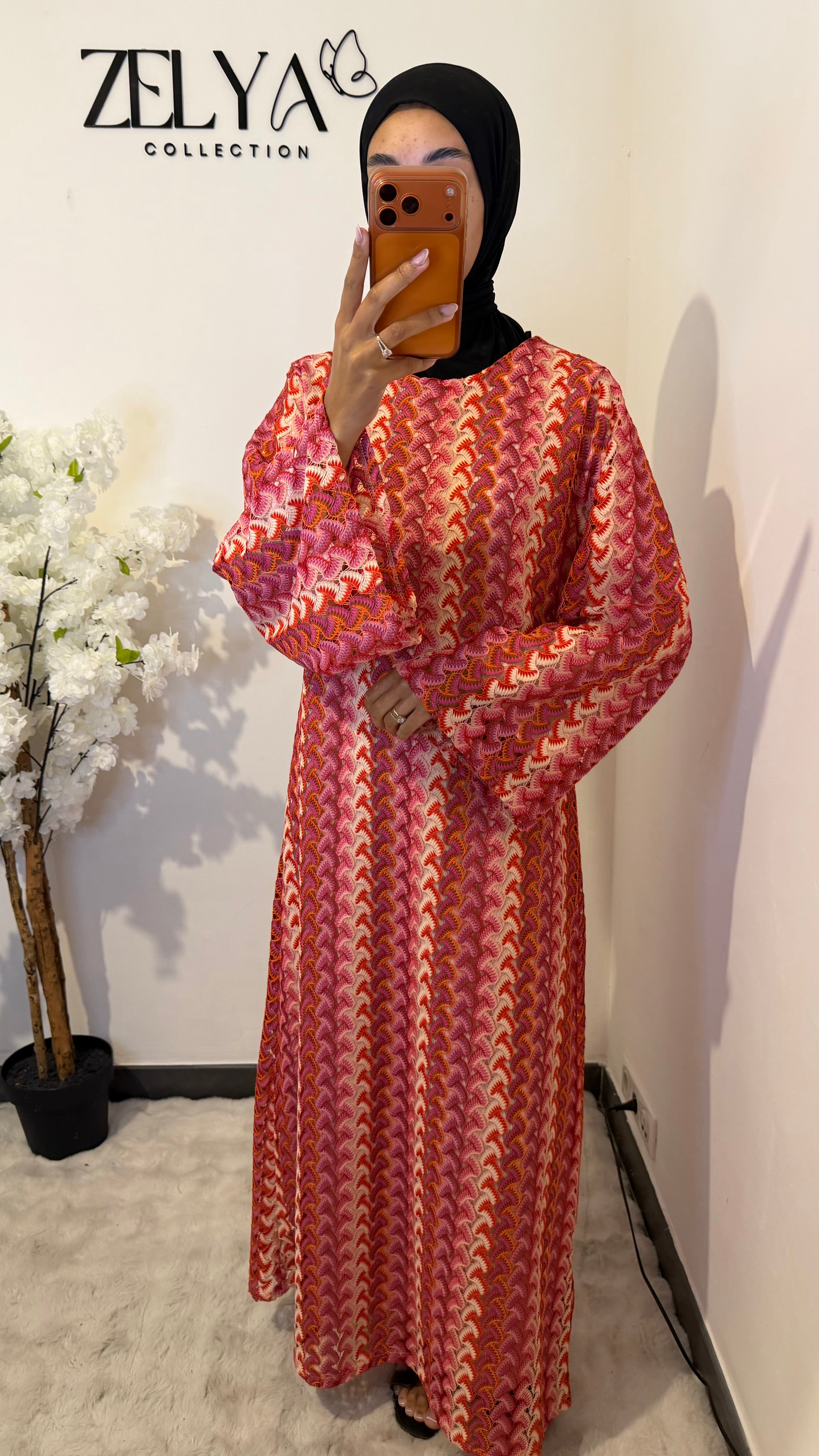 Robe avec motifs doublée