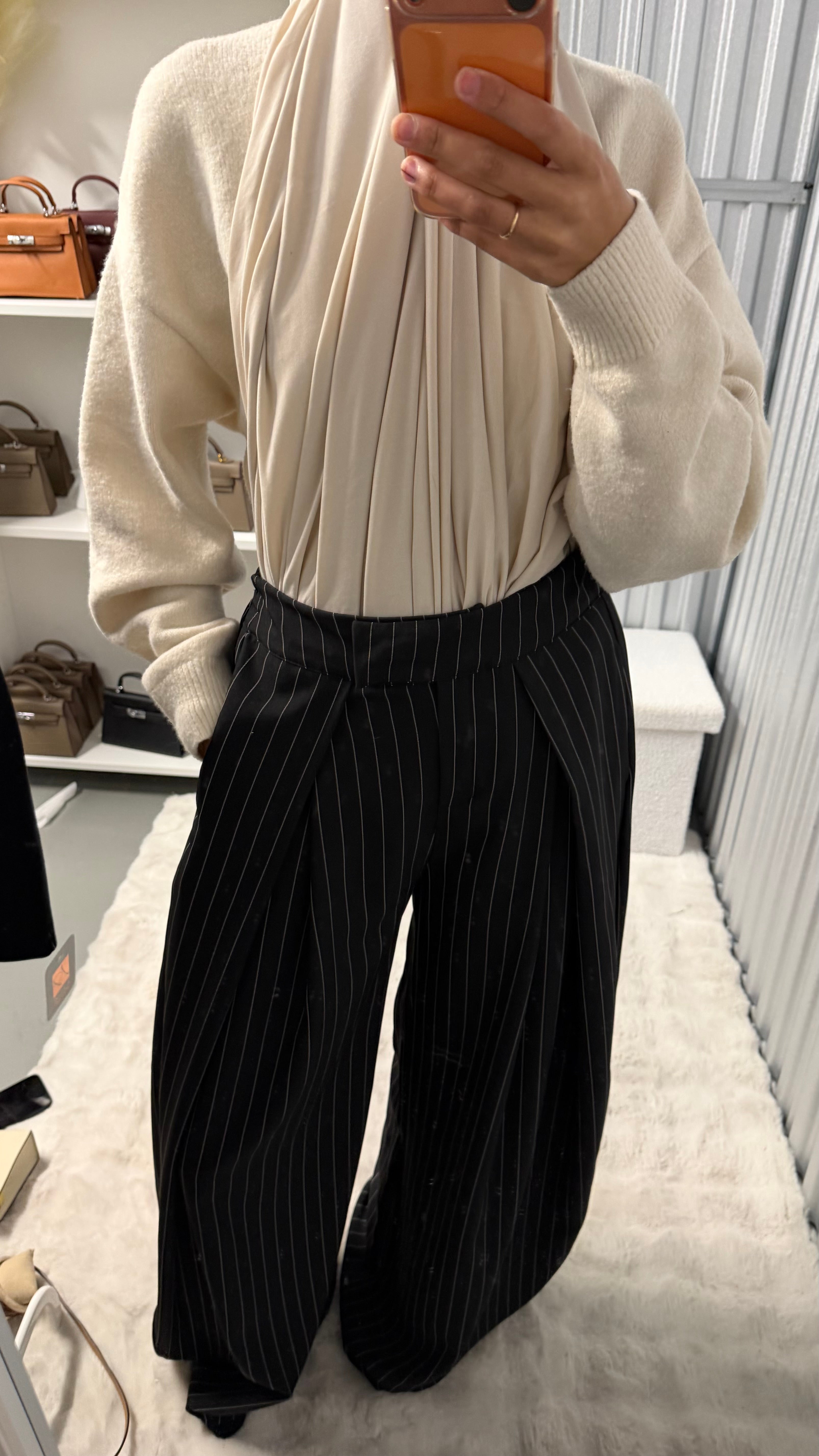 Pantalon inspi z rayé