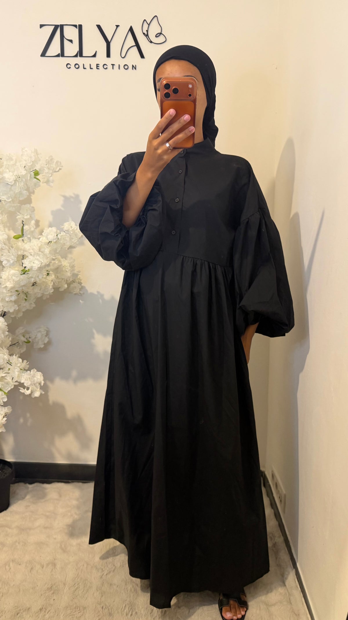 Robe manches bouffantes