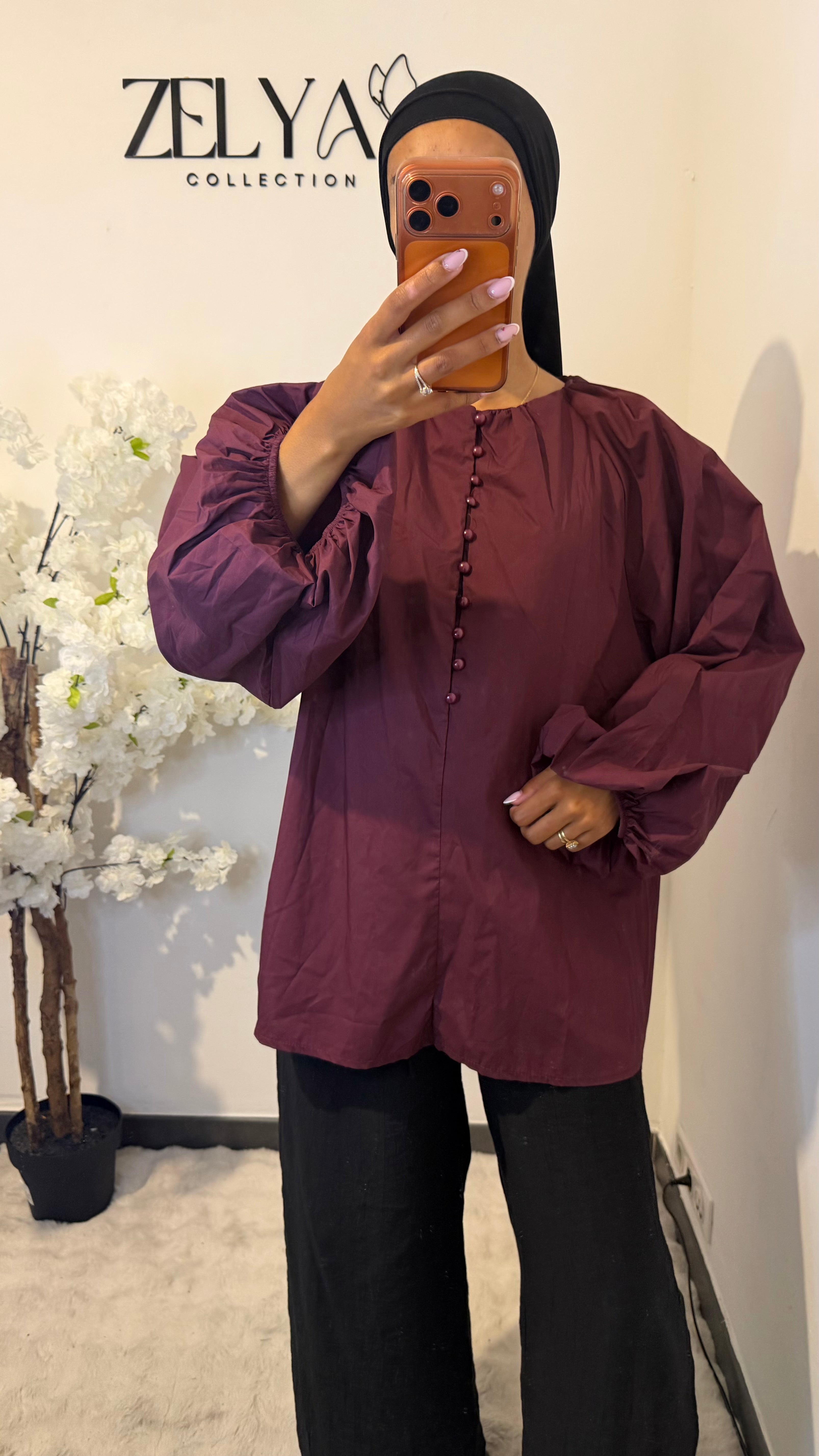 Blouse avec bouton