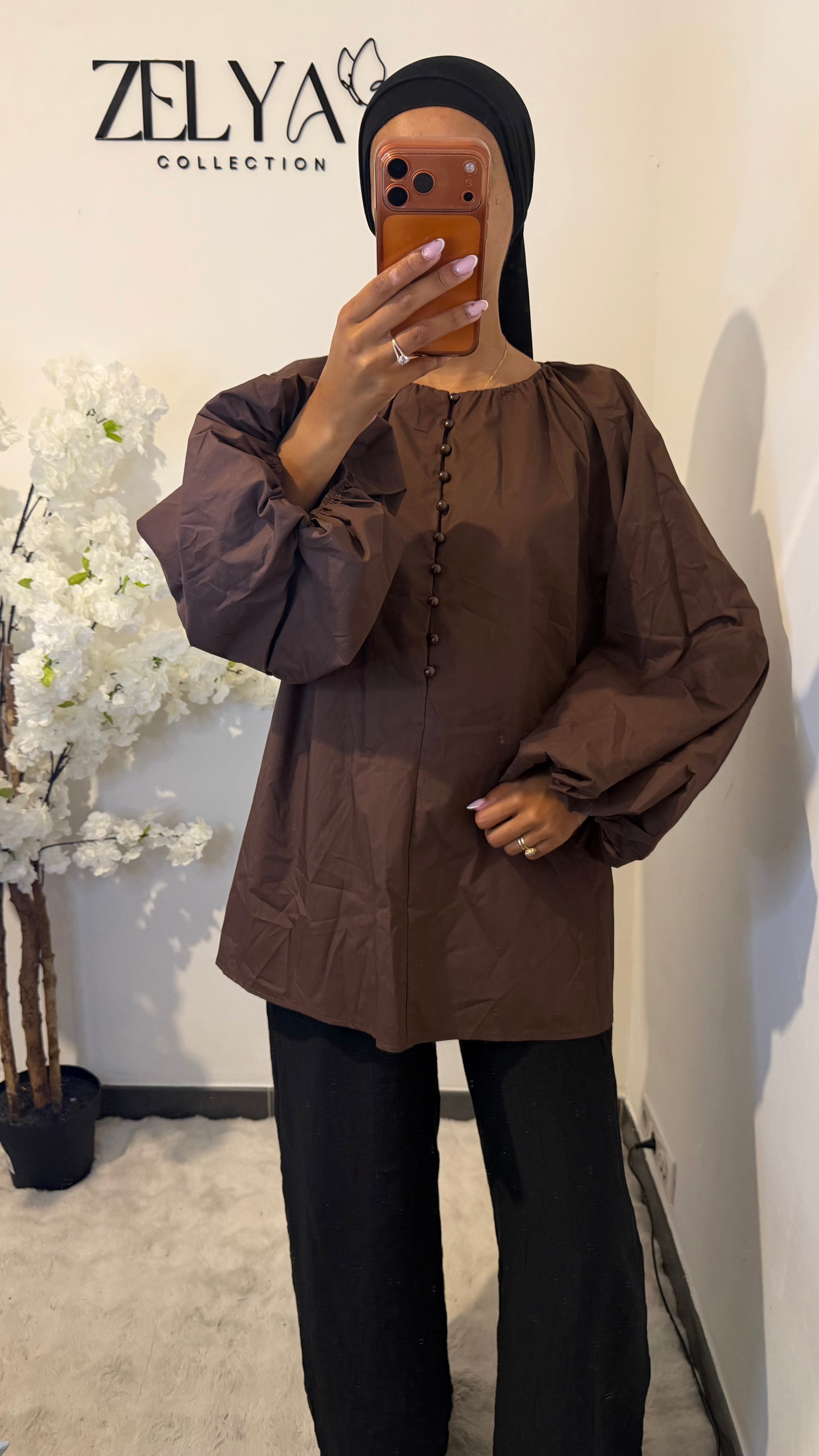 Blouse avec bouton