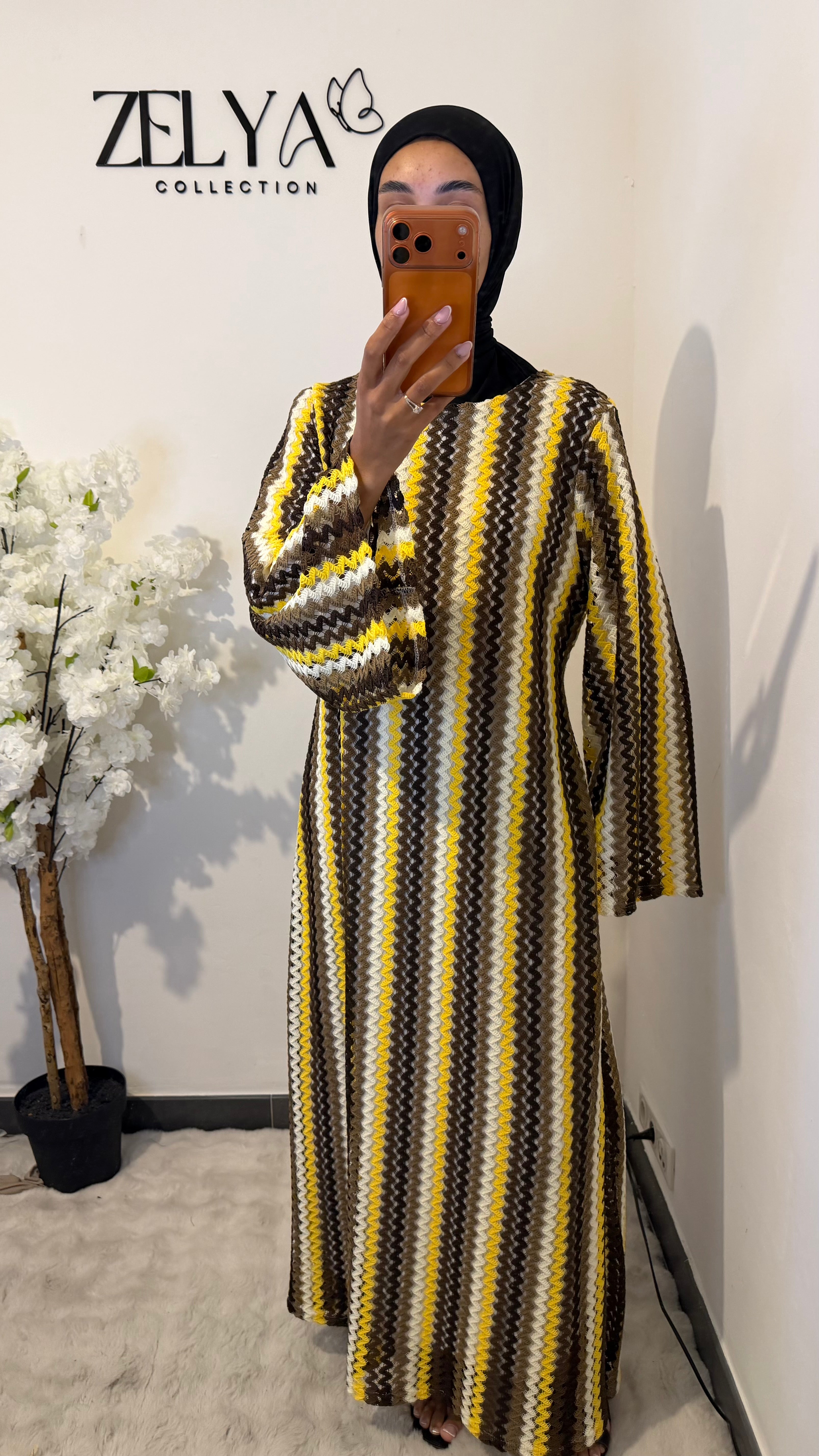 Robe avec motifs doublée