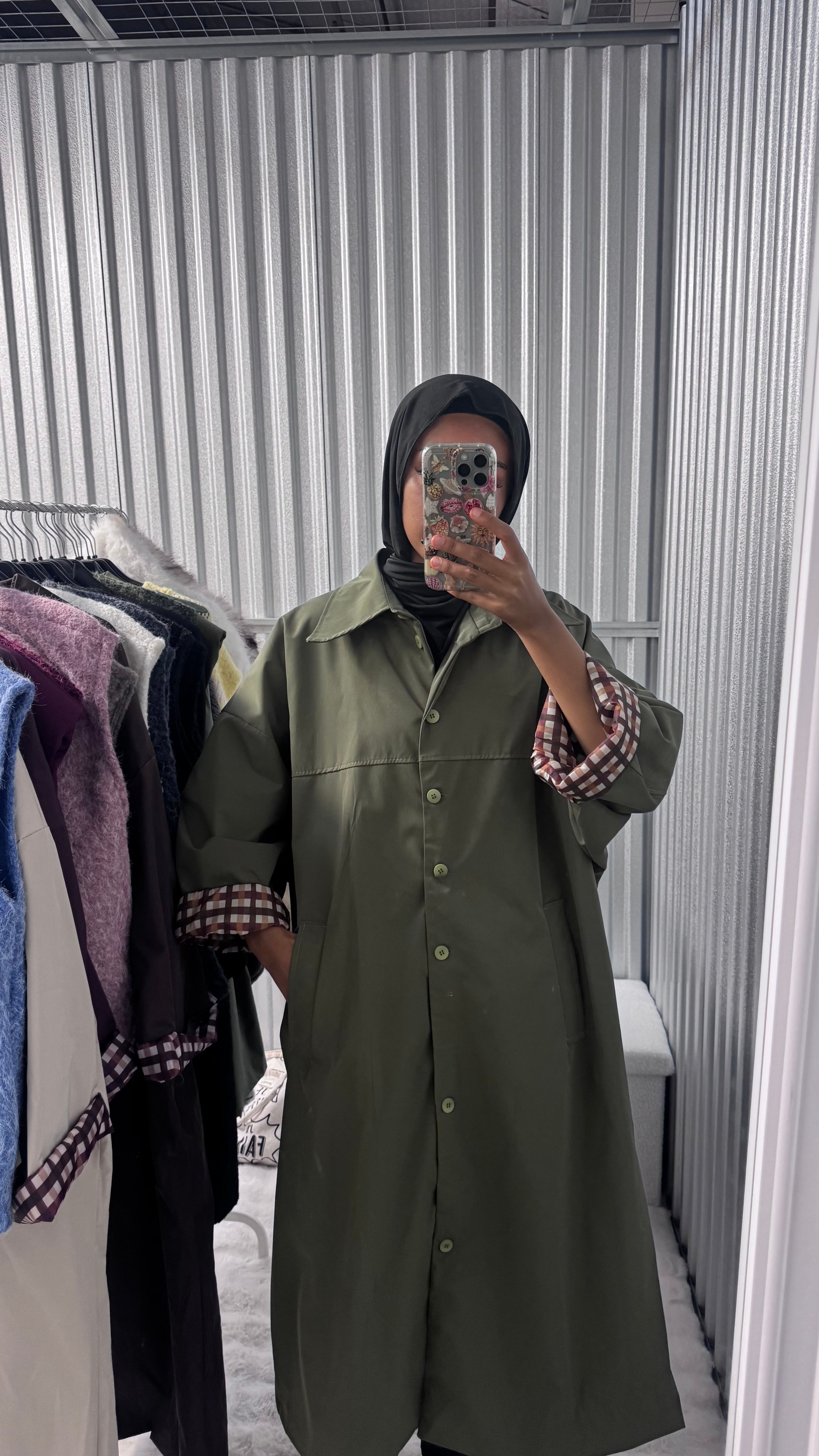 Veste manches carreaux