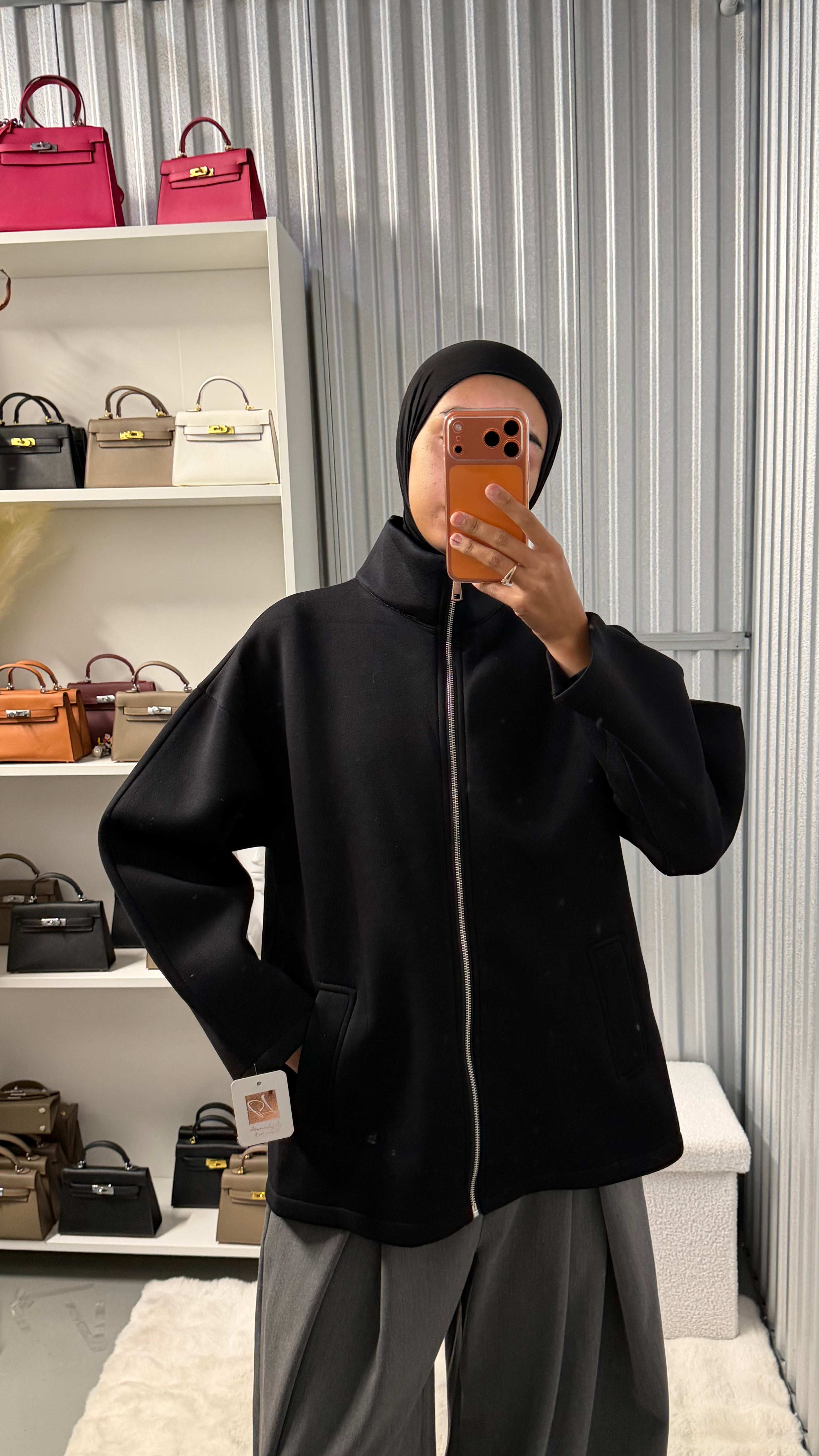 Veste matière neoprene