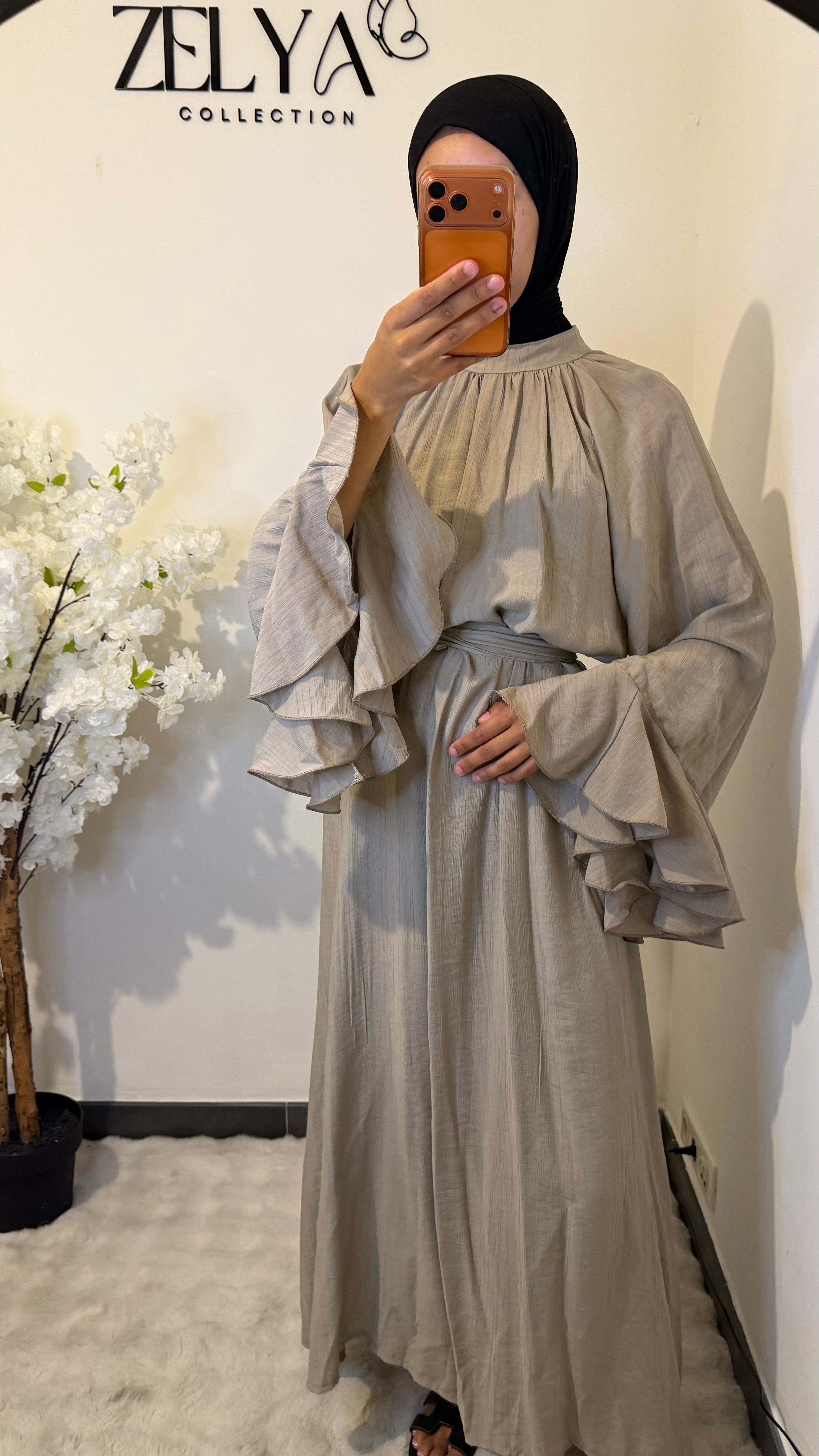Robe manches évasées
