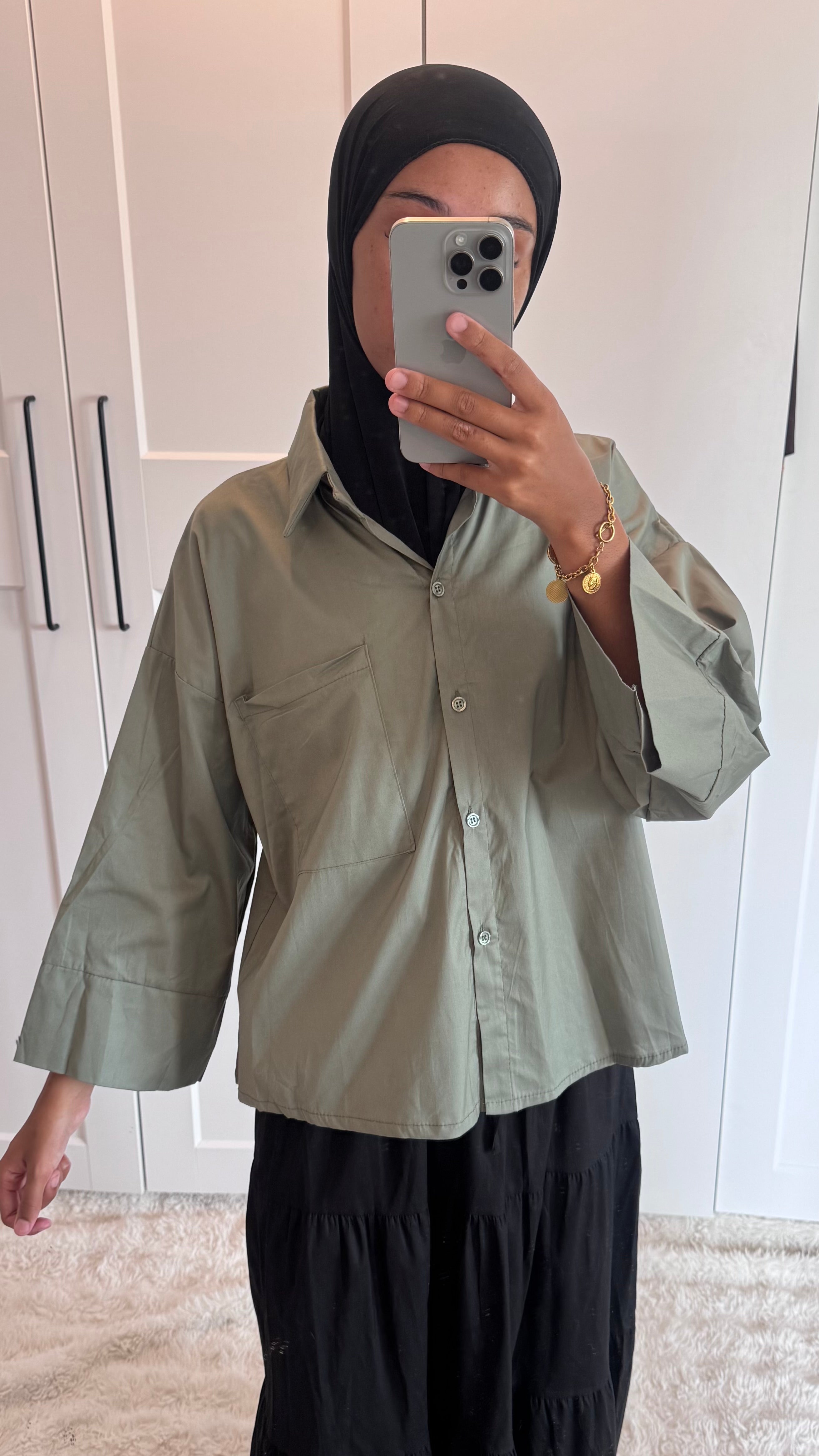 Chemise manches évasée