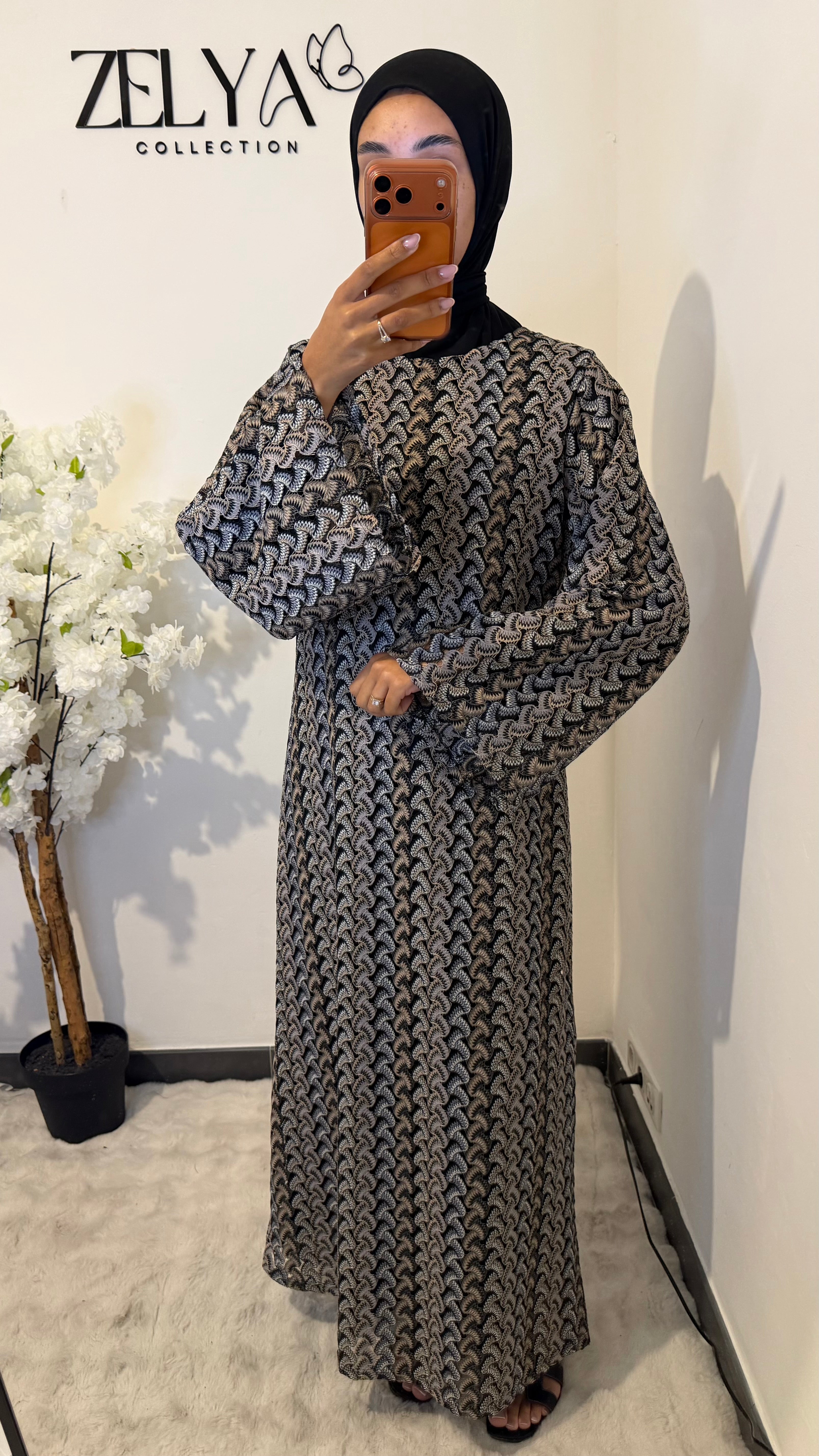 Robe avec motifs doublée