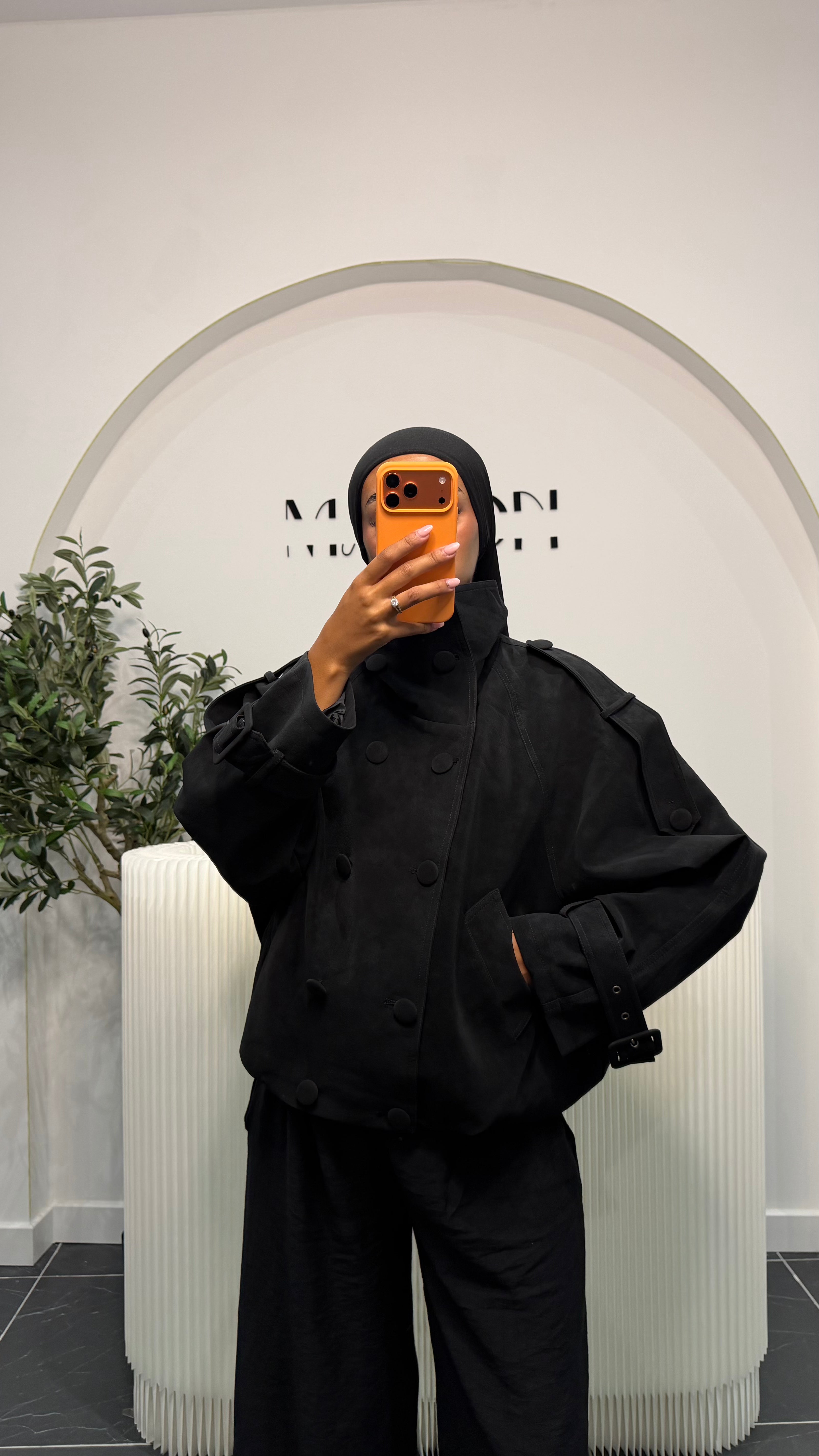 Veste similicuir oversize