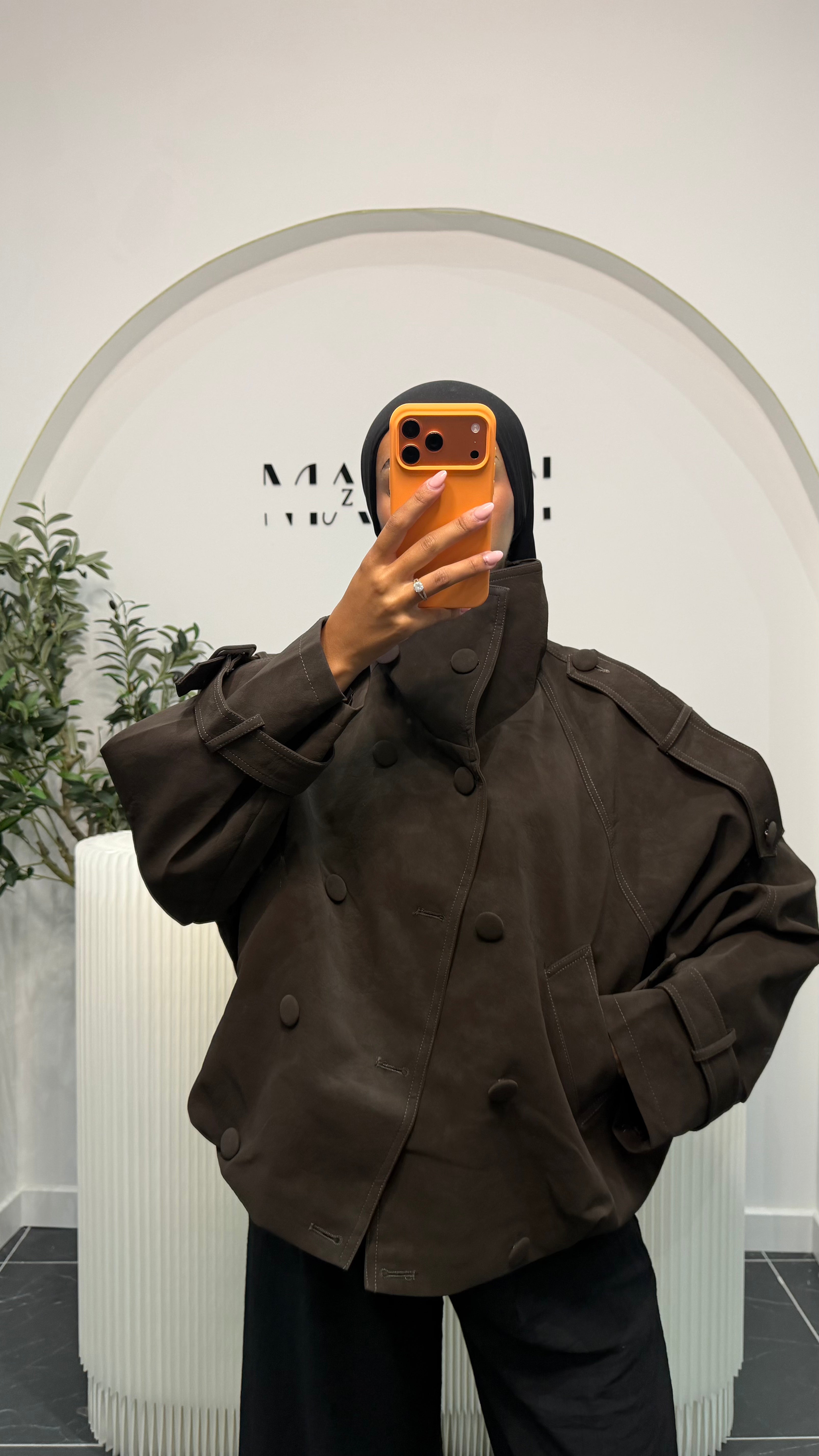 Veste similicuir oversize